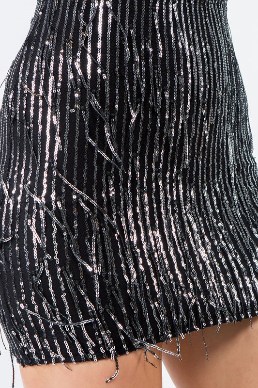 FRINGE MINI SKIRT