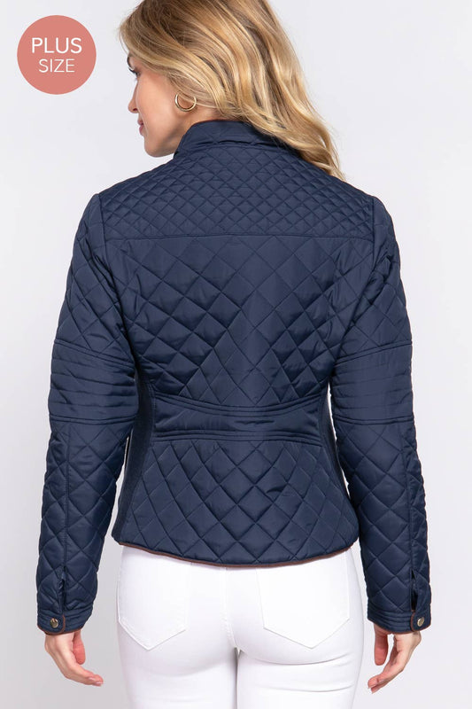 Rib Quilted Padding Jacket