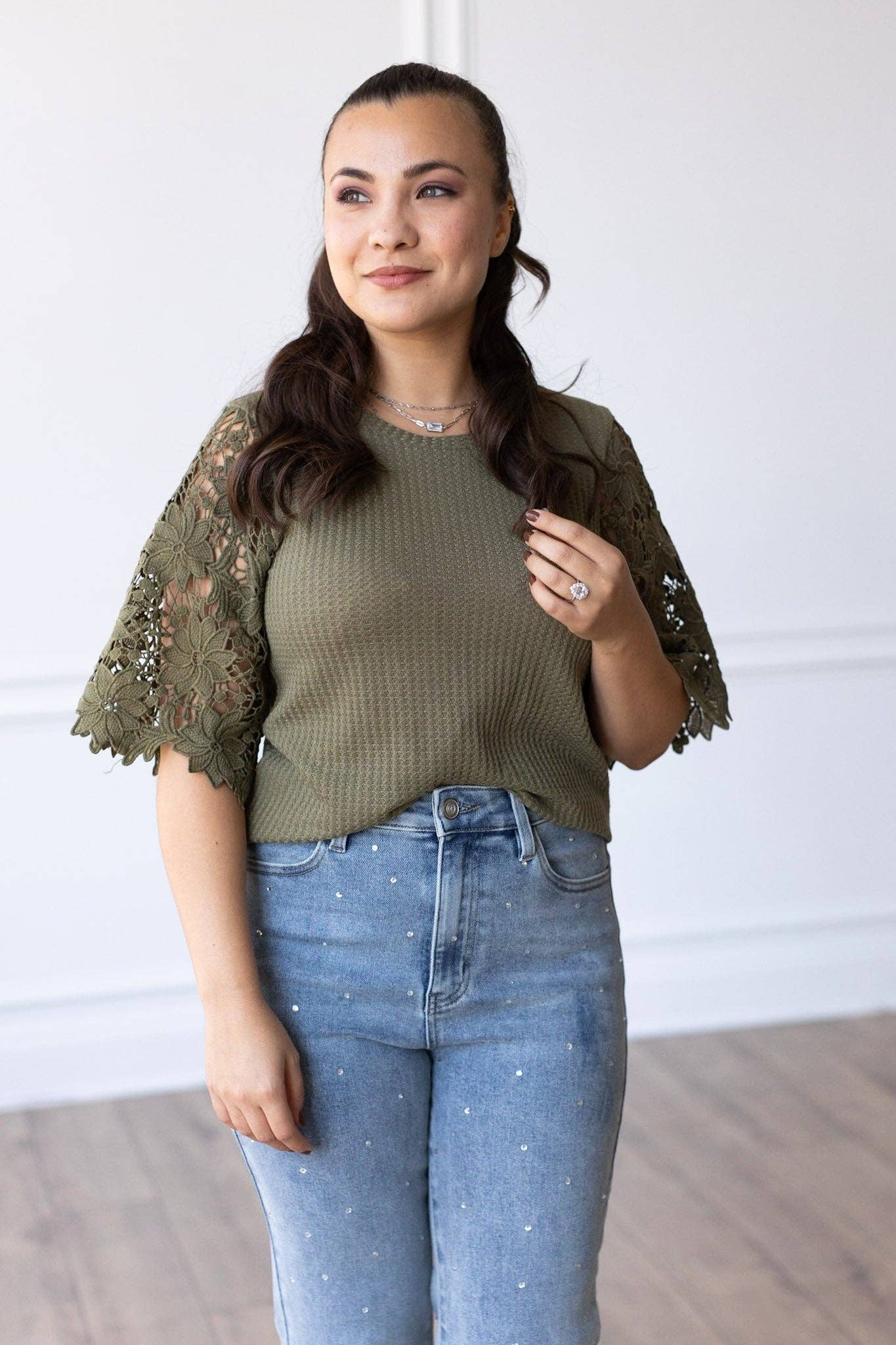 Knit Top in Olive