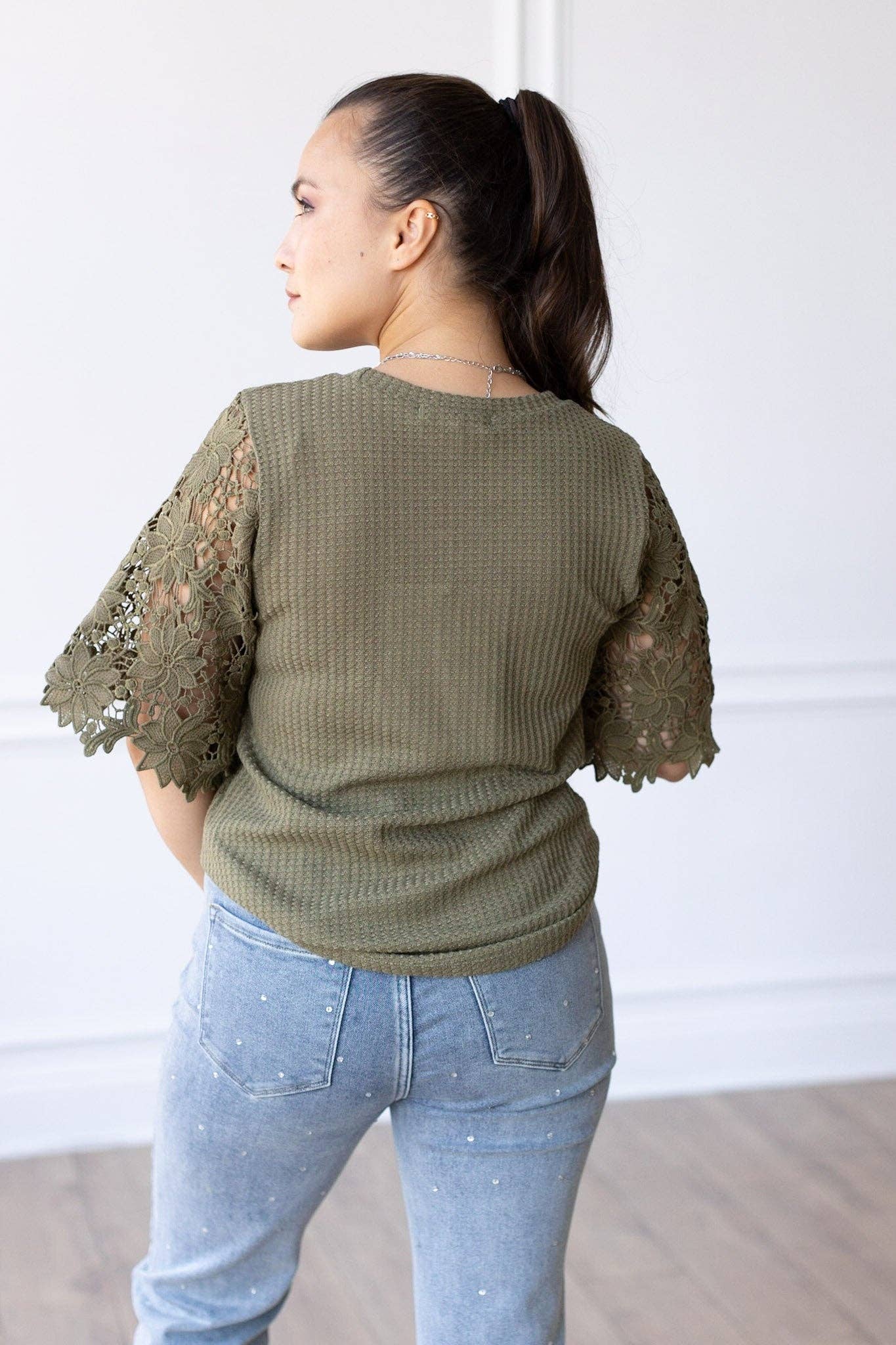 Knit Top in Olive